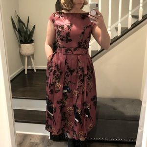 EShakti Bird Print Cocktail Dress
